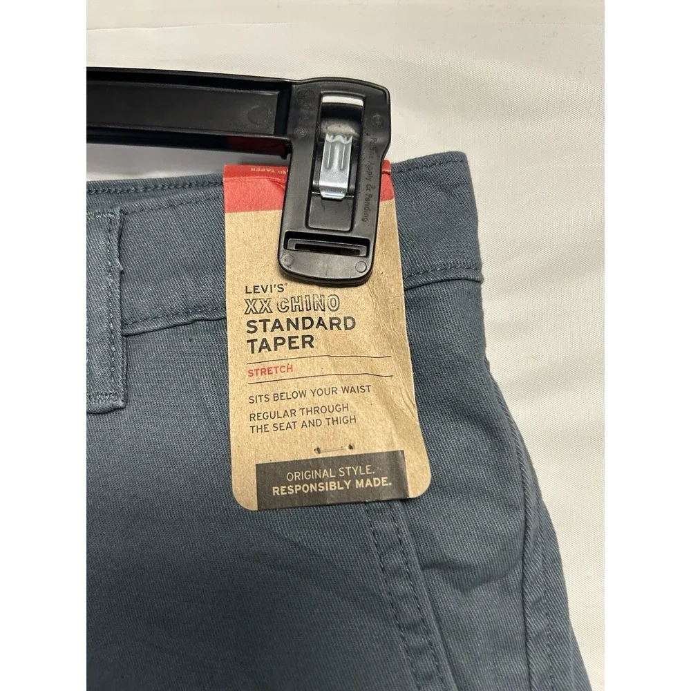 New Levi's XX Chino Standard Taper‎ Pants Men's 29x30 Blue Stretch Casual Twill